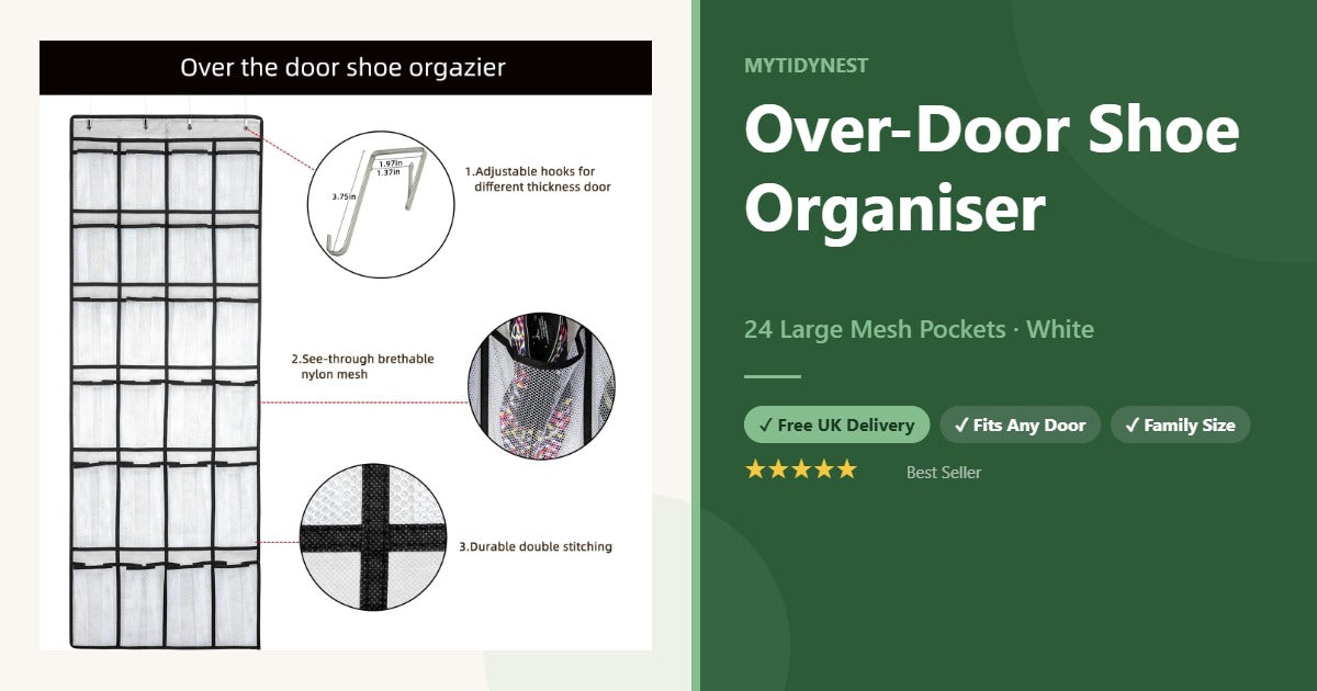 Over-Door Shoe Organiser – MyTidyNest marketing image
