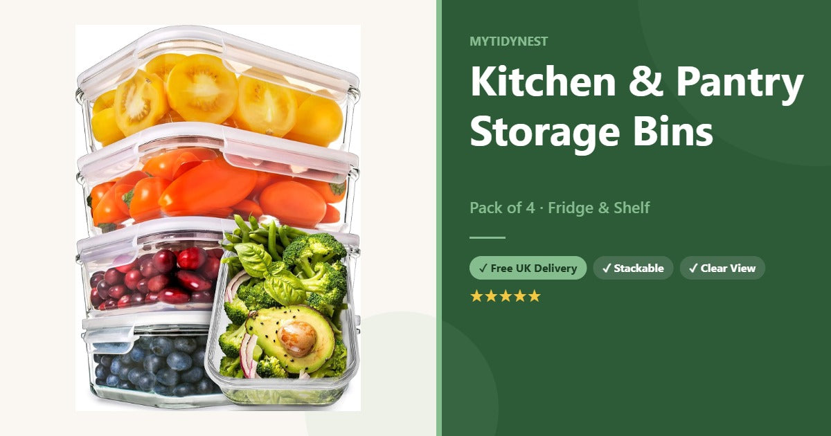 Kitchen & Pantry Storage Bins – MyTidyNest marketing image